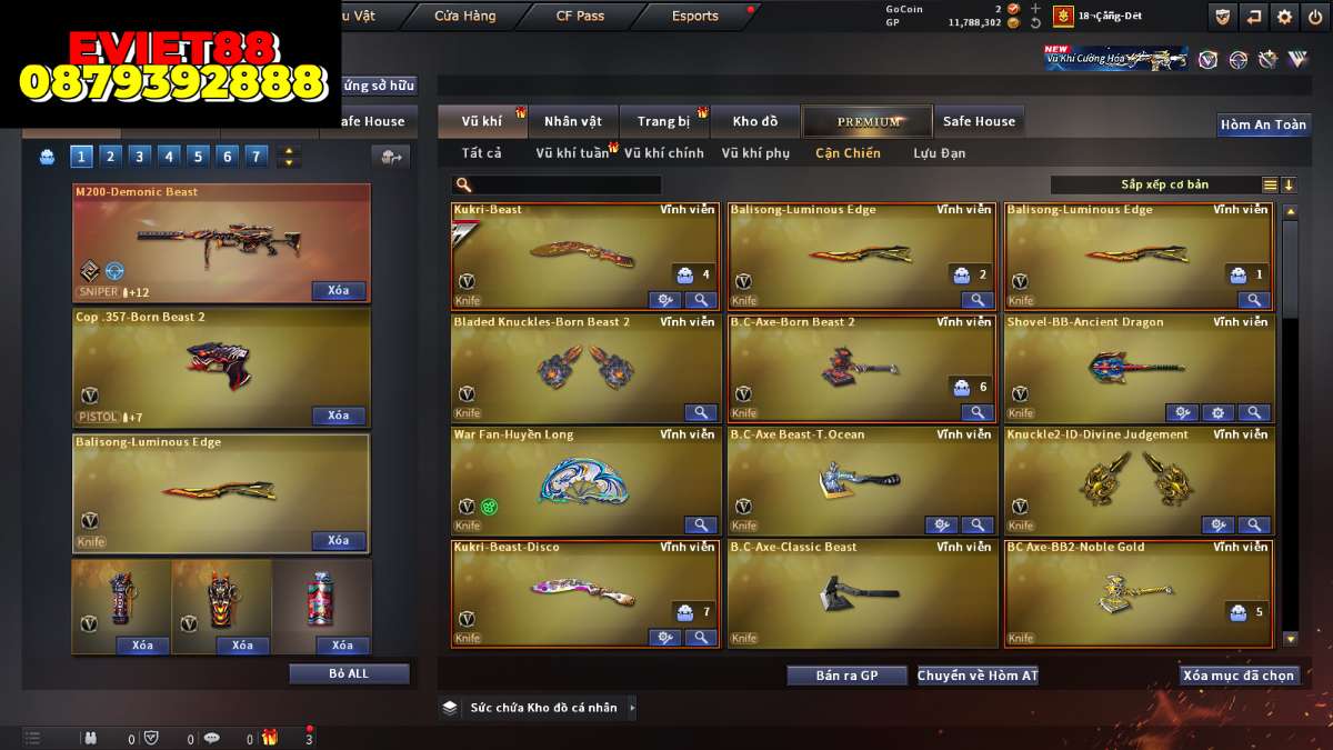 shop acc cf uy tin gia re
